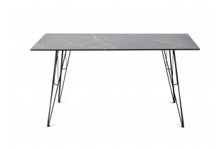 MR1000918 обеденный стол из HPL 150х80см, цвет «черный мрамор»
